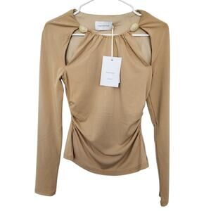 Significant‎ Other Alma Top in Sand 4 Party Cocktail Vacation Chic Cut Out